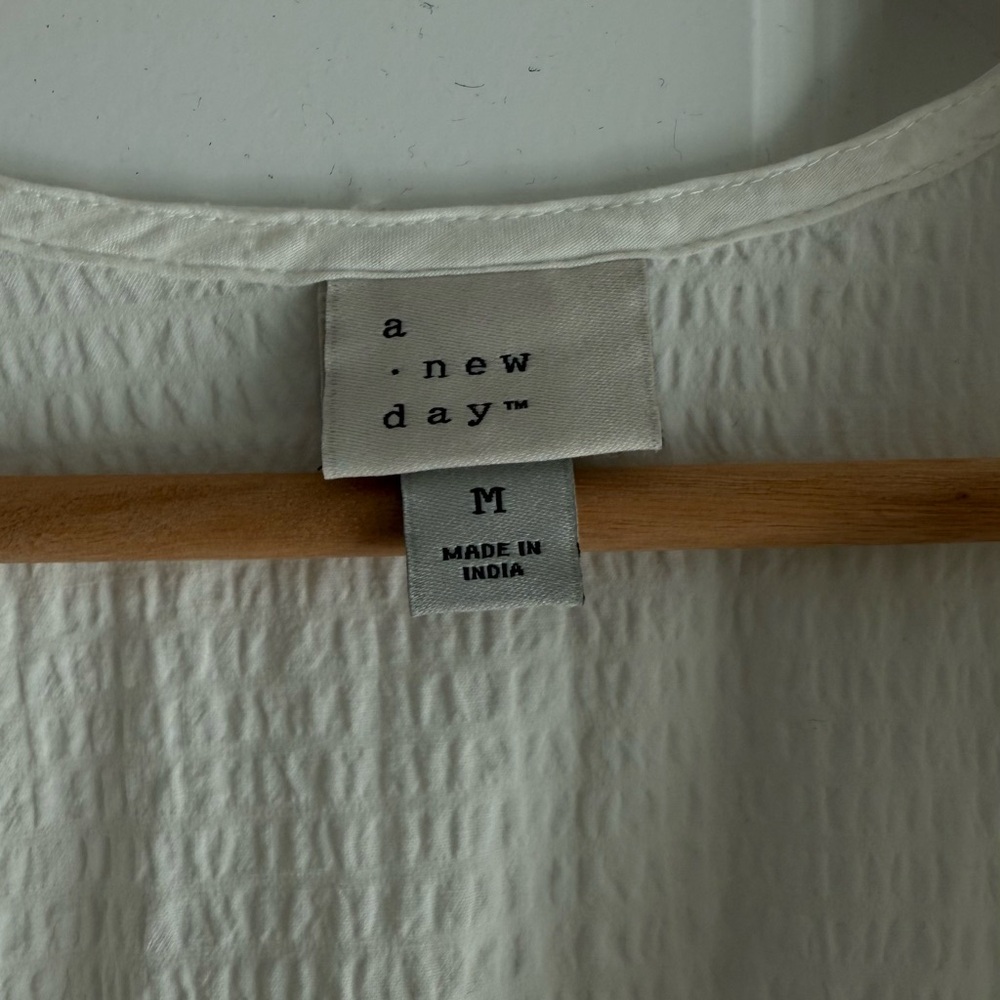 a new day White Puff Sleeve Mini Dress - Picture 3 of 6